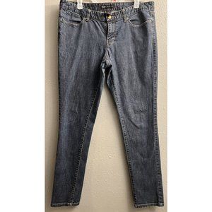 Mossimo Premium Denim Womens Blue Denim Jeans Size 14 5 pockets made in cambodia